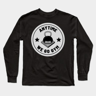 Anytime Fitness | Anytime We Go Gym Kettlebell Logo Long Sleeve T-Shirt